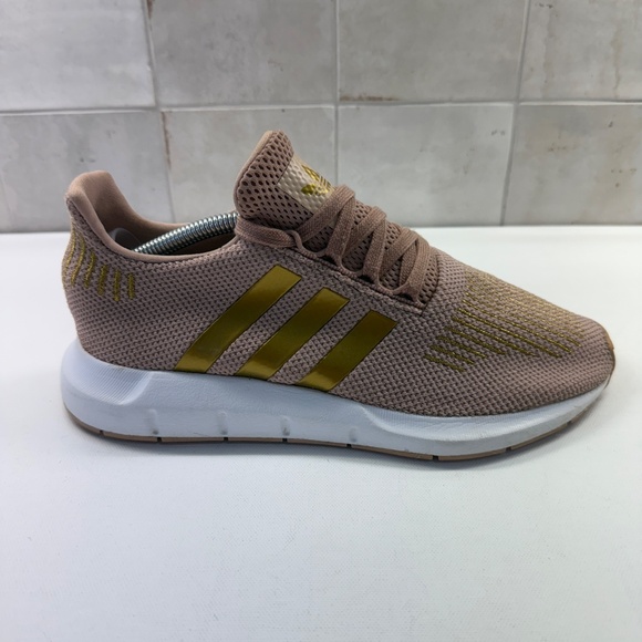 Adidas Swift Run Ash Pearl Beige Men Sz 6 Running Shoe AC8538 Metallic Rose Gold - Picture 2 of 14